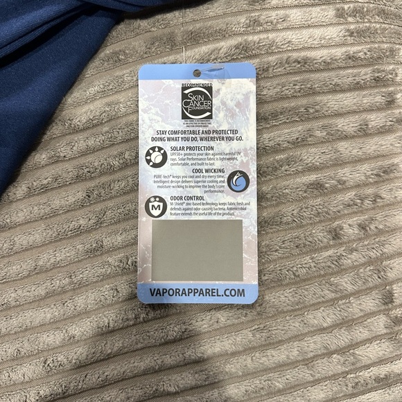 Men's Blue American Flag Long Sleeve Sun Shirt - Picture 3 of 5